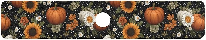 Kitchen Sink Splash Guard 1 PC 30 Inch Sink Faucet Mat Splash Guard for Bathroom Countertop Water Absorbent Foldable Cuttable Soft Washable Black Dotty Pumpkins Sunflowers Daisy