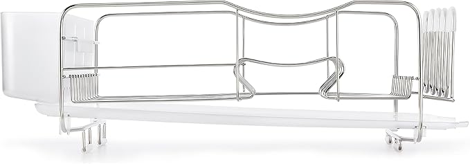 Polder Advantage 3-Piece Stainless Steel Dish Rack, Kitchen Organization and Storage, Dish Drying Rack for Kitchen Counter, 20.3" x 13.8" x 6.3"