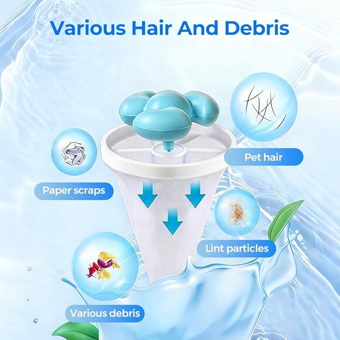 3Pcs Floating Hair Filtering Mesh Removal, 2026 Upgraded Floating Hair Catcher, Washing Machine Lint Filter for Laundry, Reusable Pet Hair Remover for Home Use (3)