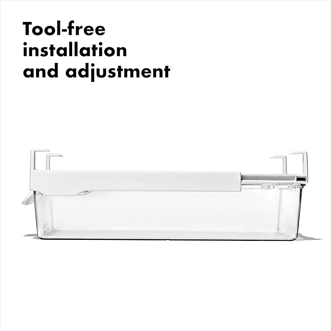 OXO Good Grips Fridge Undershelf Drawer 14 in - for Deli Meat, Cheese, Produce and More (Pack of 4)