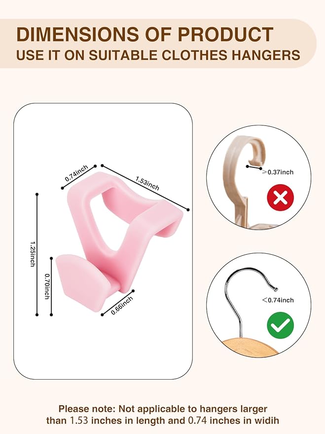 Smartor Closet Organizers and Storage, College Dorm Room Essentials, 60 Pack Clothes Hangers Connector Hooks Space Saving Hangers for College Students Girls Organization for Closet Space Saver
