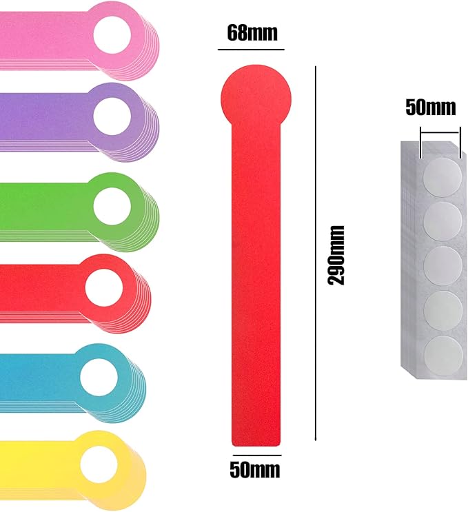 48PCS 12x2inch Library Book Dividers for Shelves with Stickers (Centimeters, 6.8 * 29)