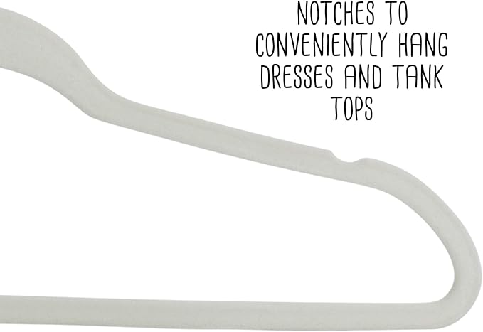 Honey-Can-Do 35-Pack Slim-Profile Non-Slip Velvet Hangers, White HNG-09737 White
