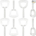 Mudder 8 Pcs Bone Dust Scraper Fish Scale Remover Butcher Plastic White Fish Descaler Meat Scraper Cleaning Tools for Kitchen Restaurant Catering Table