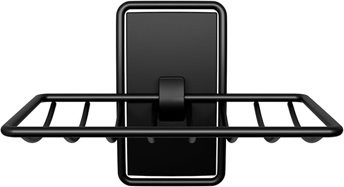 Command Soap Dish for Shower, Damage-Free Hanging, No Tools Soap Holder for Holiday Guests, 1 Matte Black Dish and 2 Water-Resistant Strips