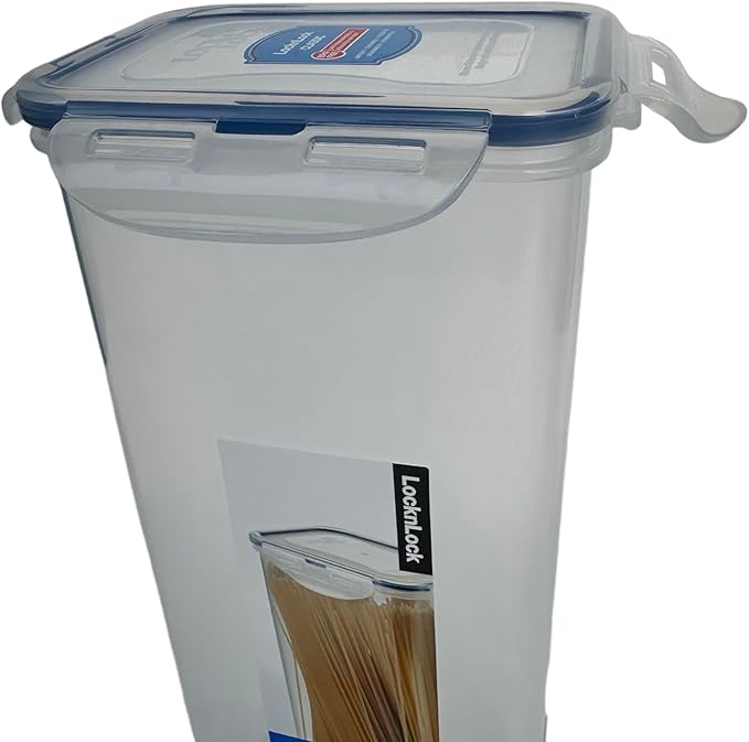 LocknLock Easy Essentials Pantry Airtight Rectangular Tall Food Storage Container, Pasta Box 68-oz/ 8.5-cup (Pack of 2)