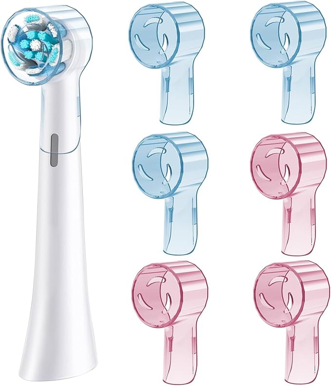 6 Pack Toothbrush Covers Compatible with Oral B iO Replacement Heads, Toothbrush Cover Caps Compatible with Oral B Pro1000 Electric Toothbrush Head，iO Toothbrush Head Cover for Travel & Home