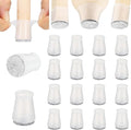 Aneaseit Chair Leg Floor Protectors - 16 pcs Clear - Felt Bottom Silicone Pads - Floor Protectors for Chairs - Rubber Caps for Hardwood Floors - Furniture Feet Sliders - X-Small