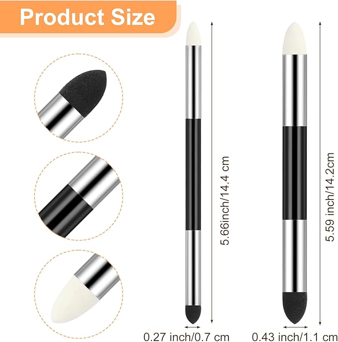 4pcs Blending Sponge Pen Double Headed Washable Rubbing Sponge Brush Reusable Sketch Wipe Drawing Art Blending Tools for Artist Highlight Shadow Detail Correcting
