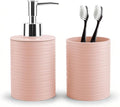 2 Piece Bathroom Accessory Set, Bathroom Accessories Set Include Soap Dispenser and Toothbrush Holder for Modern Bathroom Decor