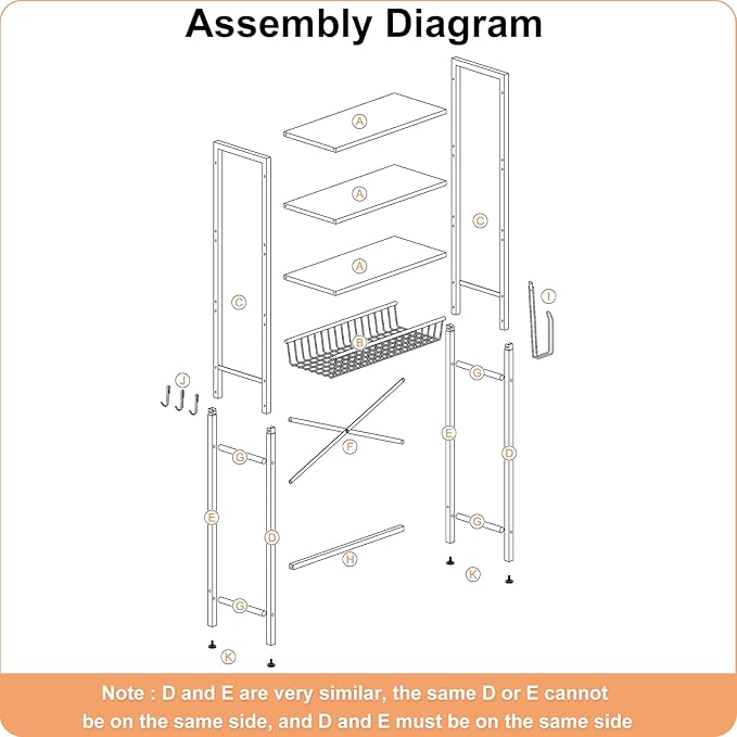 Over-The-Toilet Storage Rack, 4-Tier Bathroom Organizer Shelf Over Toilet with Adjustable Shelf and Basket, Freestanding Space Saver Bathroom Shelves Above Toilet for Room (Pure White)