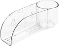 Spectrum 10950 Royo Suction Sink Sponge Center & Scrub Brush Holder, For Organization of Kitchen Tools and Storage, Clear