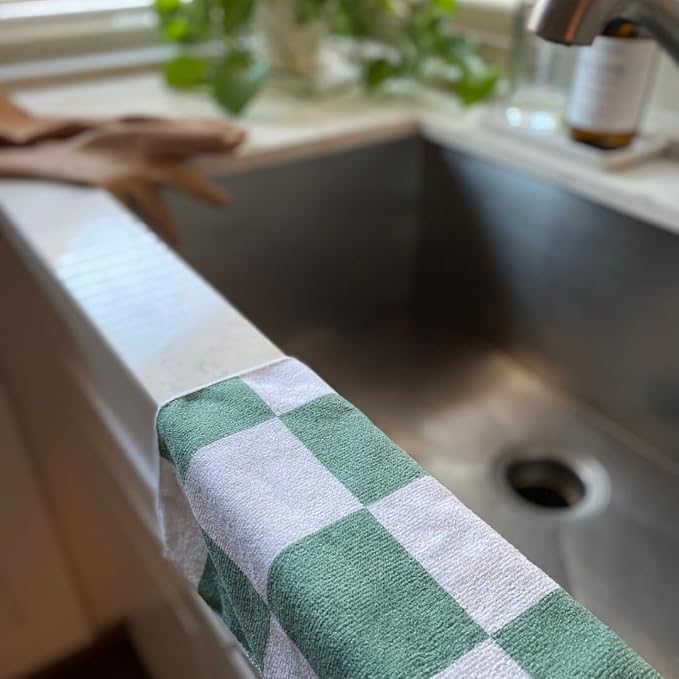 Microfiber Cleaning Cloths 13x13 – Lint-Free, Streak-Free Reusable Towels for Kitchen, Glass, Bathroom & Car | Cloak & Sage