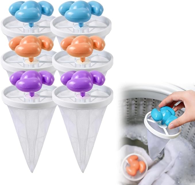 3Pcs Floating Hair Filtering Mesh Removal, 2026 Upgraded Floating Hair Catcher, Washing Machine Lint Filter for Laundry, Reusable Pet Hair Remover for Home Use (6)