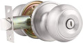 Probrico 1 Pack Satin Nickel Privacy Door Knob Keyless Doorknobs Interior/Exterior Lockset, Privacy Knobs for Bedroom/Bathroom, Modern Design Door Hardware
