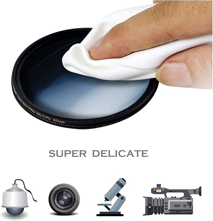 AAwipes Eyeglasses Cleaning Cloths Microfiber Lens Cleaning Cloths for Eyeglasses Optical Grade Lens, Wide Angle Lens, Telephoto Lens,Camera Lens, Microlens, Magnifier,SLR Camera Lens (6"x7", 30 Pack)