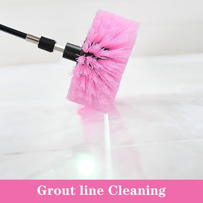 4pcs Drill Brush Attachment Kit, 2025 New Grout Drill Brush Set, All Purpose Power Scrubber Cleaning Kit for Bathtubs, Tile Grout Lines, Bathroom, Showers, Tile, Tile Seams