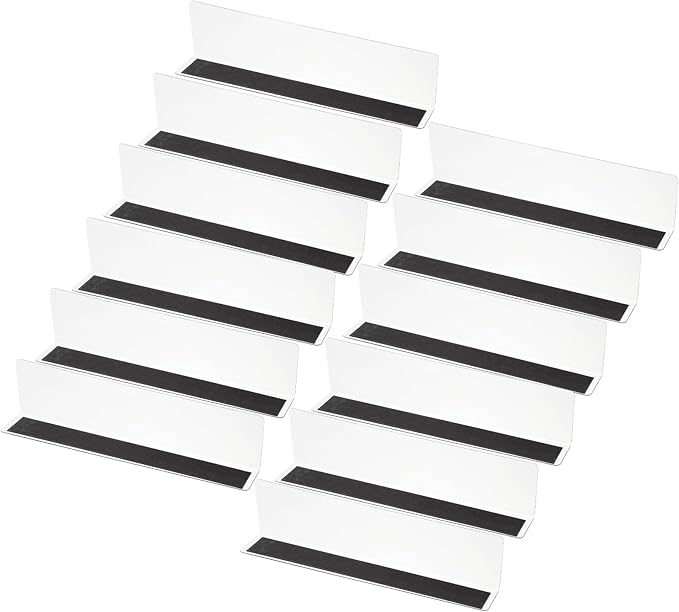 PATIKIL 6 Pack Shelf Dividers for Closet Organization, 9.8x1.18x2.4 Acrylic Magnetic Closets Separator Kitchen Cabinet Shelves Under Bed Blocker for Bedroom Kitchen Office, Clear