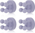 XoYoZo 4 pcs Silicone Toothbrush Holder Multi-Function Hook Waterproof self Adhesive Single Toothbrush Hook Plug Holder for Wall for Hanging Bathroom Kitchen Living Room Office