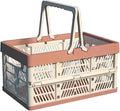 Collapsible Crate Milk Crates for Storage Plastic shopping basket 20L for Kitchen Bathroom