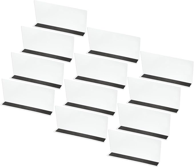 PATIKIL 6 Pack Shelf Dividers for Closet Organization, 9.8x1.57x4.7 Acrylic Magnetic Closets Separator Kitchen Cabinet Shelves Under Bed Blocker for Bedroom Kitchen Office, Clear