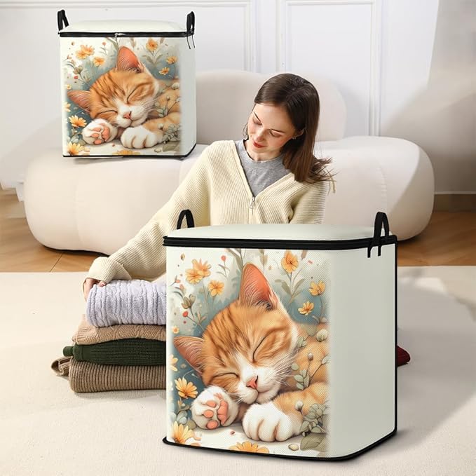2pcs closet organizers and storage under bed,clothing blanket sweater sheet bedding comforter duvet quilt pillow toy storage bags with lids,dorm room essentials for containers 95L