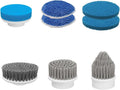 Benifi Electric Spin Scrubber Brush Set, Full-Body IPX7 Waterproof Cordless Electric Spin Brush with Power LCD Display, Cordless Electric Bathroom Cleaning Brush with 8 Brush Heads
