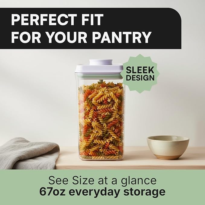 Bop Top | Airtight Meal Prep Containers with Lids | Food Storage Container Sets | Snack and Overnight Oats Fridge Organizer | Pantry and Kitchen Organization