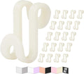 Clothes Hanger Connector Hooks, Outfit Hangers, Hanger Extender Clips, Cascading Hanger Hooks, Velvet Huggable Hangers Accessory, Heavy Duty Space Saving for Closet 60 Pack (Ivory)