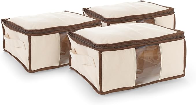 Covermates Keepsakes - Canvas Storage Bag - Premium Canvas - Carrying Handles - Dual Zipper Pulls - Indoor Storage, Natural