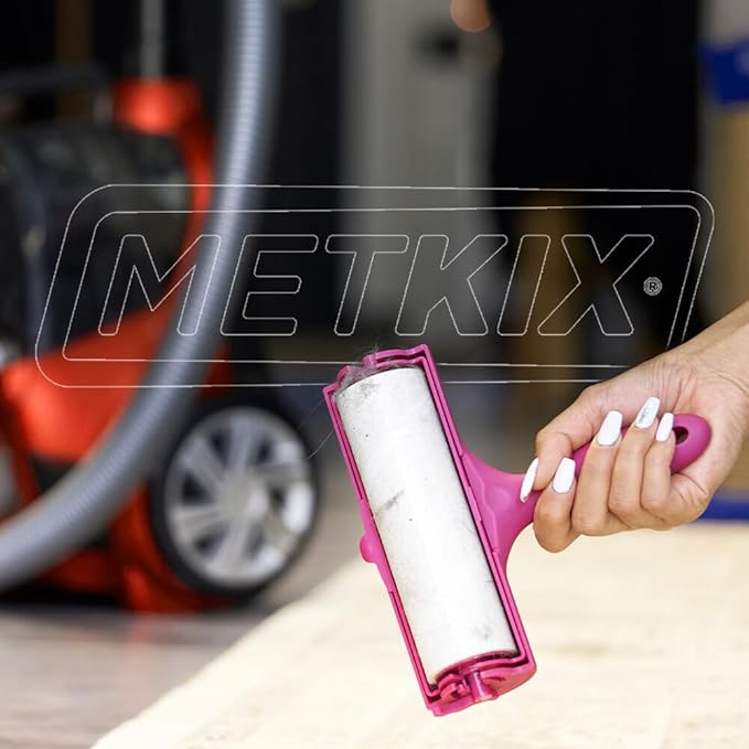 Metkix Large Lint Roller 6.3" with Extra Refill -120 Sticky Sheets, Protective Cover Design, Big Lint Roller for Pet Hair, Furniture, Bed, Couch, Floor & More