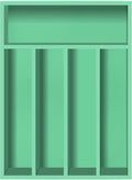 Utopia Kitchen Silverware Organizer, Bamboo Utensil Drawer Organizer for Cutlery, Utensils & Flatware (5 Compartment, Mint) Pack of 1