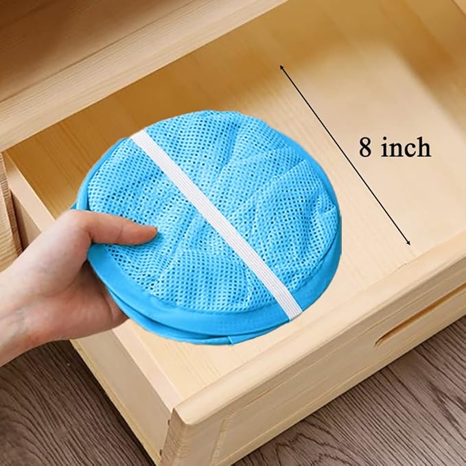Mesh Laundry Hamper, Pop Up Laundry Basket Portable Collapsible Clothes Storage Bin for Bedroom, College Dormitory, Apartment, Foldable Clothes Hamper, Sky Blue