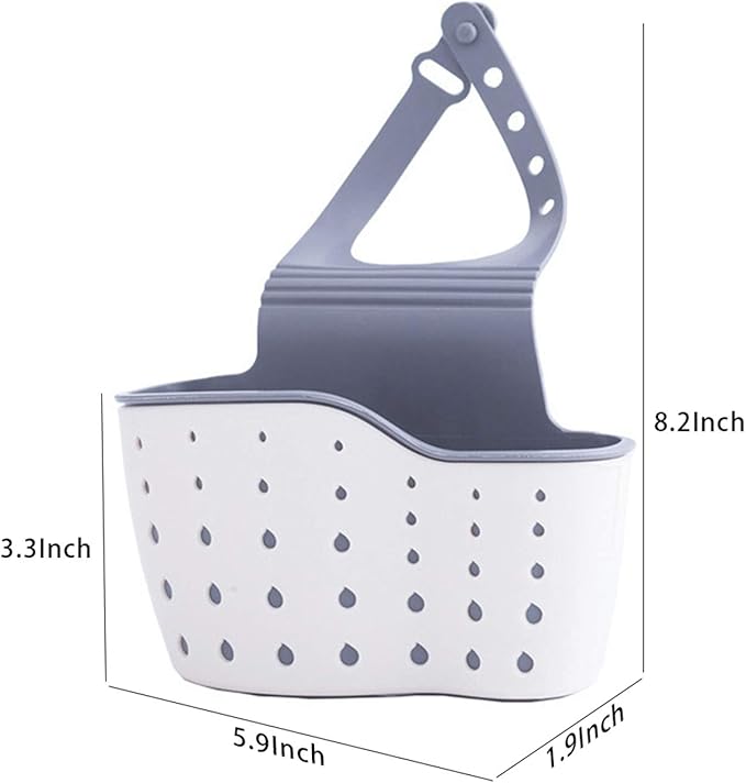 YYaaloa Sink Basket Sink Strainers Basket Kitchen Drain Shelf Sink Storage Holder (Style 2- Beige)
