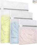 Muchfun 3Pcs Durable Fine Mesh Laundry Bags for Delicates (1Large, 1Medium, 1Small)