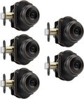 Haidms Oil Rubbed Bronze Door Knobs Interior, Privacy Interior Door knobs, Bronze Indoor Doorknobs for Bedroom or Bathroom (5 Pack)