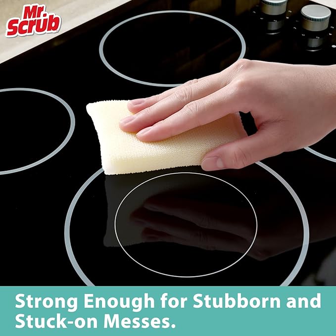Sponges Kitchen Scrub Dish Sponge Scouring Pad, 6 Pads Cleaning Brush Dishwasher Soap Supplies, Dishwashing Dinnerware Towels Sink Pan Pot Cloth Rags Holder Bathroom Bathtub