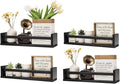 Gneric Floating Shelves for Wall, Black Nursery Book Shelves, 15.7 inch Kids Bookshelf, Wall Shelves for Living Room Bedroom Decor,Kitchen Spice Rack,Bathroom Storage Rack(4 Pack)