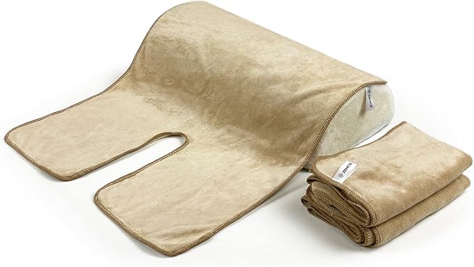 Zemits SkinPerfect Luxury Spa Facial Towel | for Esthetician, Cosmetologist, Massage Therapist | Microfiber Soft | Set of 3 - Ivory