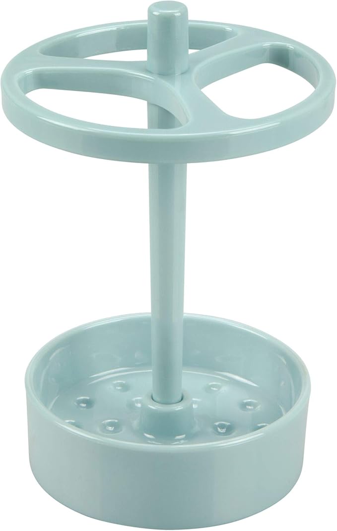 iDesign Franklin BPA-Free Plastic XL Toothbrush Stand, 3.75" x 3.75" x 5.75", Aqua