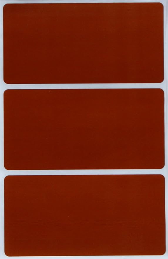Royal Green Rectangular Stickers Color-Coding Labels for Organizing, Moving, and Storage Boxes 4" x 2" Stickers to Write On Name Tags, 45-Pack (Brown)
