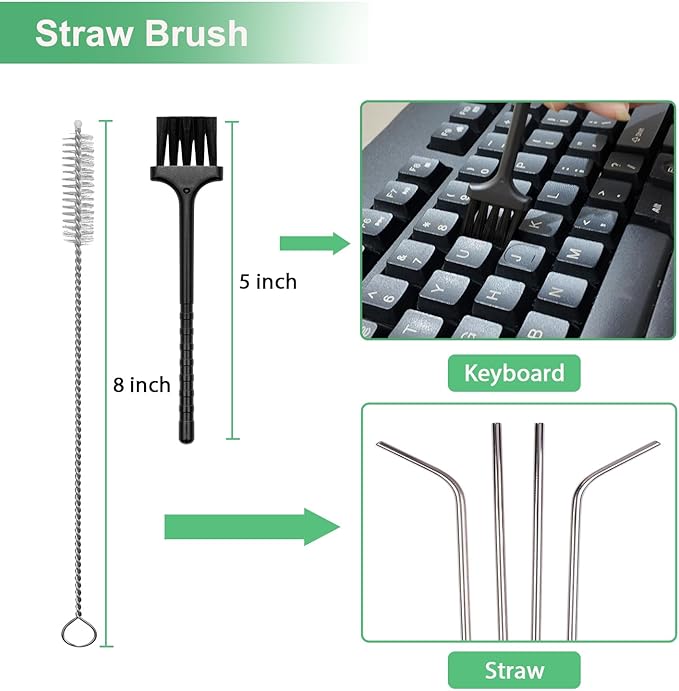 12PCS Crevice Cleaning Brush Set,Hard Bristle Grout Scrub Brushes, Straw Cleaner Brush,Gap Cleaning Supplies Home Essentials for Kitchen,Toilet,Bathtub,Sink,Window Track,Gi-ft for Women Men