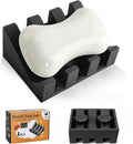 Self Draining Soap Dish,Silicone Suction Cup Soap Holder, Bathroom Soap Dish for Bar Soap,Can Extend Soap Life,Bathroom, Bath Tub, Kitchen Sink Black - 1 Pack
