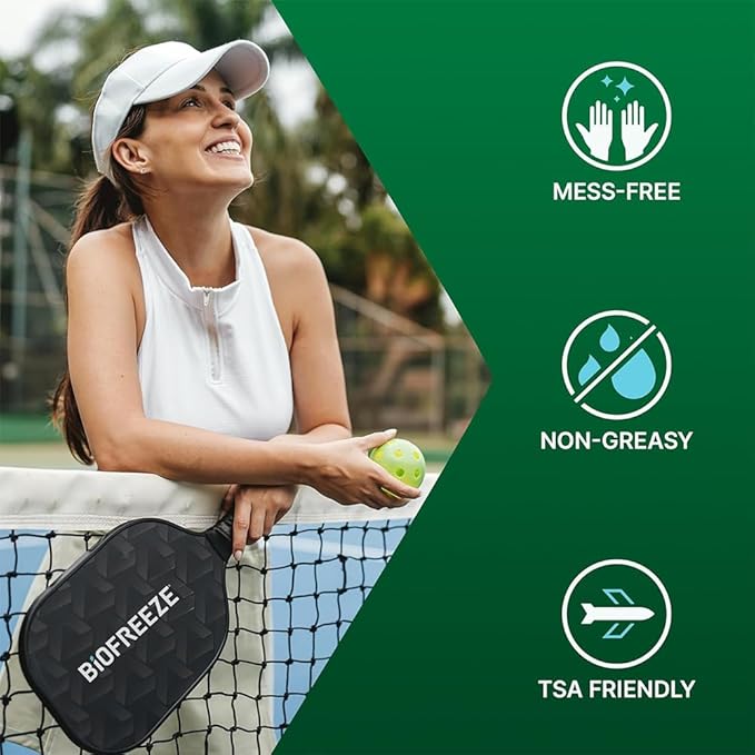 Biofreeze Dry Stick, Mess-Free Relief for Neck, Shoulder, Knee, Hip, Hand & Joint, Cooling Menthol Pain Relief Stick, 100+ Uses (0.76oz (Pack of3))