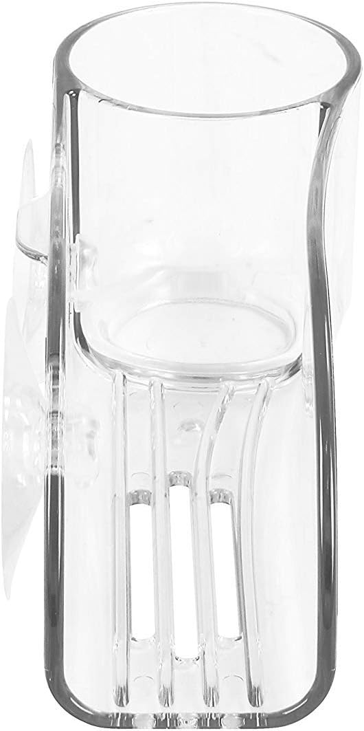 Spectrum 10950 Royo Suction Sink Sponge Center & Scrub Brush Holder, For Organization of Kitchen Tools and Storage, Clear