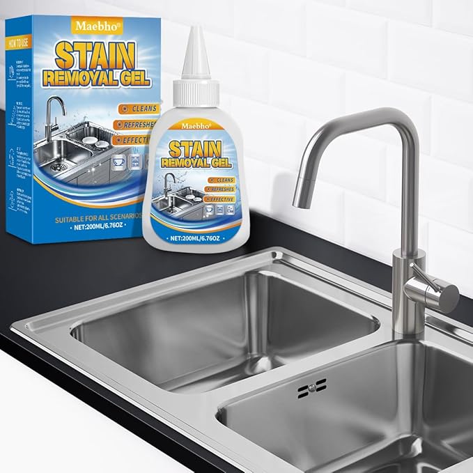 Cleaning Remover Gel,Powerful Home Stain Cleaner Gel, Suitable for Front Loader Washing Machine Seal, Bathroom Grout, Shower, Caulk,Kitchen Tile Gaps (6.76 oz)