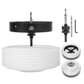 7 Hole Saw for Recessed Lights, 7 Inch Hole Cutter with Dust Bowl Catcher for Led Recessed Lighting 7 Inch and Wood Metal Drywall, Bi-Metal Construction, Black