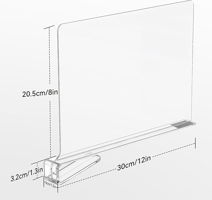 Ninonly 8 Pack Acrylic Shelf Dividers, Vertical Clear Closet Organizers and Storage for Sweaters, Shirts, Handbags, Bookshelf & Pantry Organization, Multi-Purpose Shelf Organizer for Bedroom Kitchen