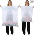 6 Pcs Extra Large Mesh Laundry Bags for Delicates, 43 x 35 and 24 x 32 Inches Jumbo Mesh Wash Dryer Bag Zippered for Washer Dryer Net Bed Sheet Blanket Underwear Lingerie Garment Travel Storage