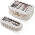EACHY Clear Makeup Bag Cosmetic Organizer, Waterproof Travel Cosmetic Case with Zipper for Women, Transparent Toiletry and Skincare Pouch, Portable Car or Purse Bag for Travel Essentials